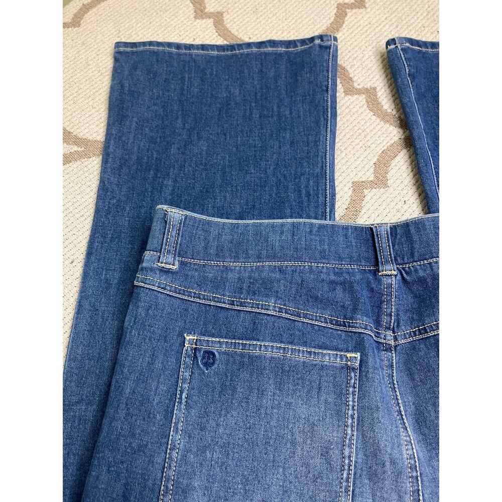 Betabrand 4-Pocket Bootcut Yoga Denim Jeans Pull-On Stretch Blue, Size Large - Picture 13 of 13
